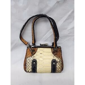 Vintage Guess Jean Snakeskin Small Purse Pouch Wallet Handbag Y2K Coin Purse